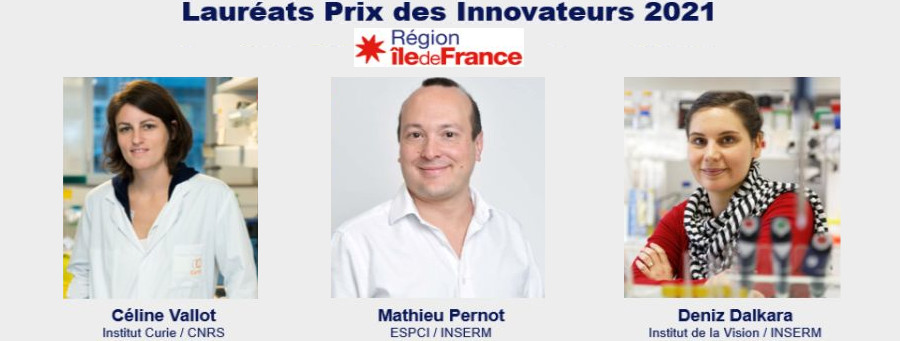 Mathieu Pernot awarded an Innovator Prize by the region Ile-de-France